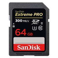 SANDISK SDHC EXTREME PRO 64GB 300MB/s UHS-II U3